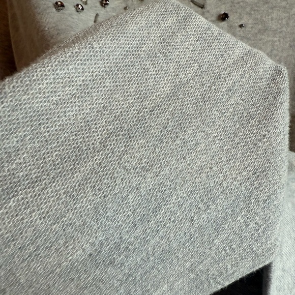 LOFT Gray Embellished Long Sleeve Top - Picture 4 of 6
